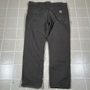 Carhartt Pants Mens 42/32 Relaxed Fit Brown Rugged Flex Carpenter 102517 909‎